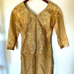 Gold rhinestone Indian kurta